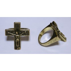 Кольцо Печатка с крестом 2