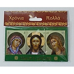 Казанская Спаситель Иоан Креститель Тройник карт.на липучке 8 х 10