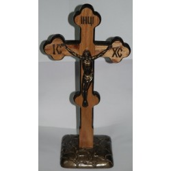 Крест фигурный распятье, дерево на подставке Ш