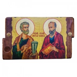 Петр и Павел Икона  Греческая под старину 170х230 двойная