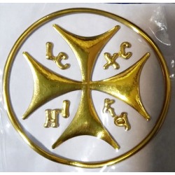 Крест объемный НИКА 3  ( наклейка, Золотая )
