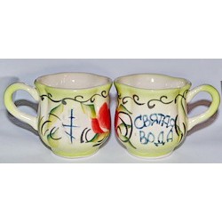 Чашка керамика святая вода цветная роспись Г