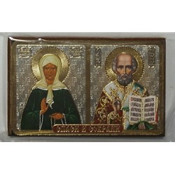 Матрона и Николай Двойник икона Р2 Д (65х45)