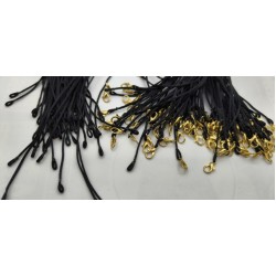 Нить АТЛАС  карабинчик с застежкой (КРАБИК) (взрослая 0,7) - черная