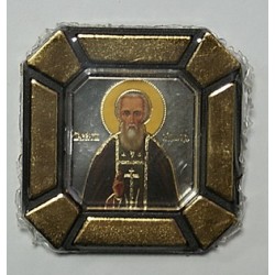 Сергий Радонежский Одинарная икона в стекле    упаковка 25 шт
