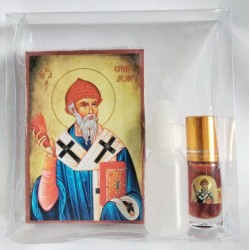 Набор с маслом освященным Св Спиридон Афон