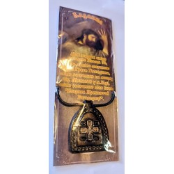 Ладанка трехугольная Крест на кожанном шнурке
