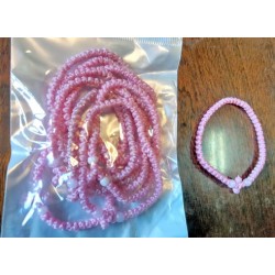 Браслет КОМБОСКИНИ ручное плетение Розовый Греция