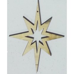 Звезда Вифлиемская 8х7 см без упаковки  сувениры из фанеры
