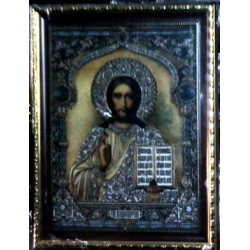 Иисус Византия Гобелен  30х40 в баг рамке
