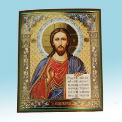 Иисус к Казанской (рамка с цветочками) 10 х 12