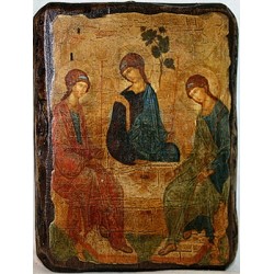 Тройца Икона  Греческая под старину 14х17